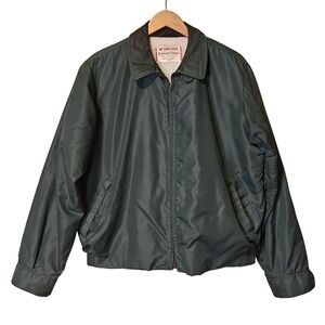 McGregor Nylon Anti-Freeze Jacket Mens 44 Green Vintage 50s Bomber Made In USA
